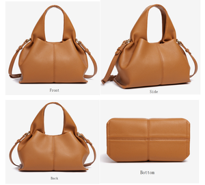 Sac à main en cuir PU imperméable, design nuage, fermeture à bouton, antivol, sac bandoulière et à main pour les voyages et les soirées - Product Image 5