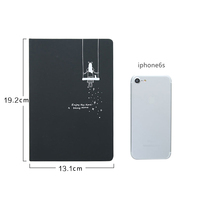 LABON-Cuaderno con impresión personalizada A5, papel negro en blanco, diario artesanal, venta al por mayor