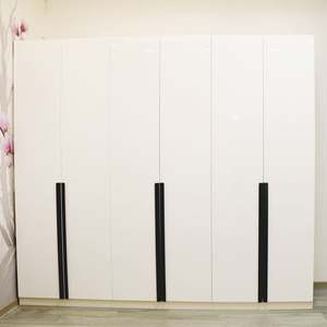 Armoire simple en bois de style nordique de luxe SANTOPOVA, armoire de rangement pour chambre à coucher, armoire blanche à 4 portes, meubles de chambre à coucher - Product Image 2