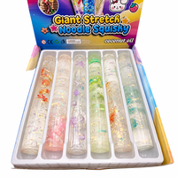 Tube souple transparent scintillant Kawaii anti-stress pour enfants et adultes, décoration de bureau, cadeau sensoriel pour fêtes