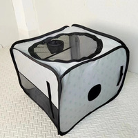 Cage de transport pliable pour animaux de compagnie, écologique, avec fonction anti-perte de poils, pour la maison et les voyages