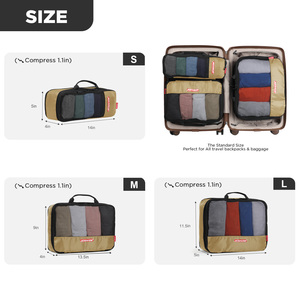 Organisateur de voyage personnalisé, cubes de rangement pour bagages légers avec fenêtre en maille pour vêtements, articles de toilette, voyage, rangement à domicile - Product Image 5