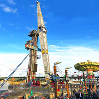 Manège Crazy Speed Booster : sensations fortes, manège à sensations fortes Crazy Booster, manège hurlant dans le parc d'attractions