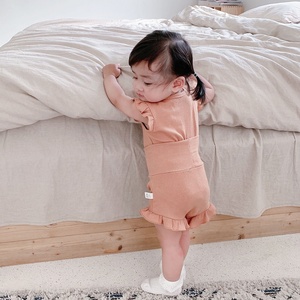 Conjunto de Ropa de Casa de Verano para Niñas, Tela Suave, Sin Mangas, Pantalones Cortos de Cintura Alta que Protegen el Vientre, Pijamas - Product Image 4