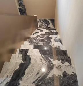 Splendides montagnes et Rive Marbre Panneau mural en pierre de luxe Carreaux de dalles de style italien personnalisés pour coiffeuse de table de comptoir - Product Image 6