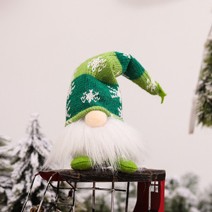 Muñeco de Gnomo Navideño de Peluche sin Rostro con Patas Largas, Decoración para el Hogar, Gorro Tejido, Barba Blanca, Adorno Festivo para Mesa - Product Image 3