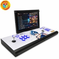 Mini contrôleur d'arcade portable avec écran pliable, double joystick, système Pandora, console de jeux vidéo rétro pour la maison