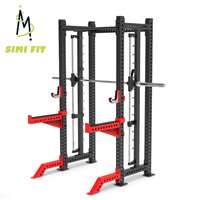 Rack de musculation intégré et machine Smith de pointe de la série SM RP pour salle de sport commerciale, rack à squats 2 en 1