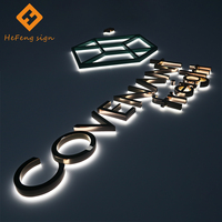 Offre Spéciale nouveau logo de signe lumineux de dos d'or rose de mode pour les lettres rétro-éclairées pour le café