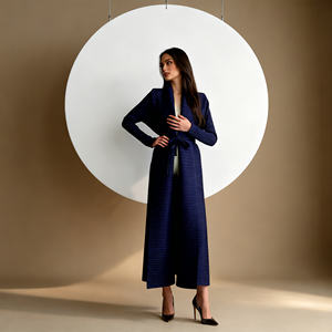 Abaya de luxe plissée imprimée en polyester de haute qualité pour femmes musulmanes, robe de soirée personnalisée pour fêtes – Vente en gros - Product Image 3