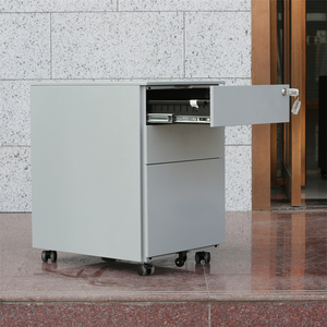 Modern Metal Filing <b>Cabinet</b> with Key <b>Lock</b> Mobile Office Furniture for Home Commercial Use Gray Design KD Structure - Product Image 6