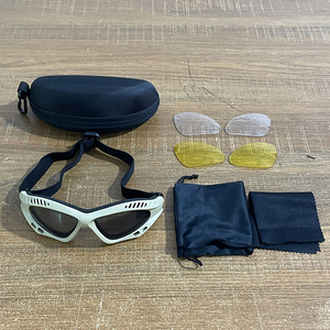 DSF69 Olive Green Tactical Goggles <b>Adjustable</b> Strap Protective Eyewear Outdoor Safety <b>Glasses</b> Plastic Frame All Seasons Use - Product Image 2