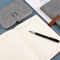 Carnets à boucle professionnels en cuir PU multicolores, en stock, de notre usine établie