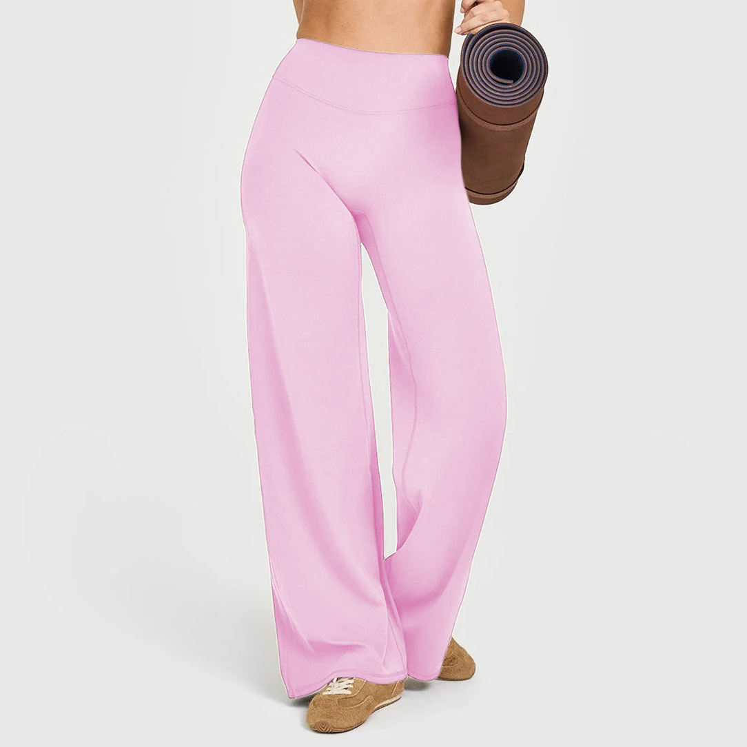 กางเกงขากว้าง-ชมพู