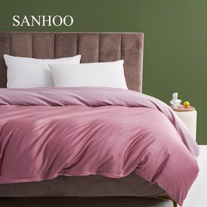 SANHOO Luxus 5 Sterne Hotel 100% ägyptische Baumwolle 600 Faden zahl Bettlaken Set Custom Stripe Satin Stickerei Bettwäsche Set - Product Image 4