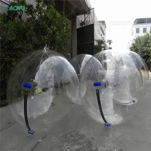 Clear inflatable Water Ball Roll Transparent PVC Inflatable Zorb Balls with Zipper Walking On Swimming Pool