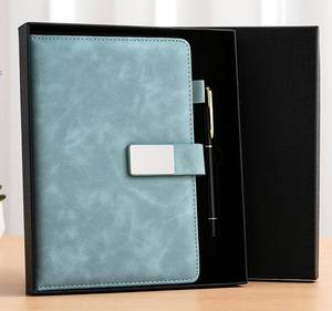 Carnet de luxe A5 avec logo personnalisé, vente en gros, couverture rigide en cuir, papeterie, cahiers avec reliure cousue et motif décoratif - Product Image 6
