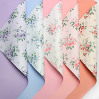 Kertas Pembungkus Bunga Tahan Air Dua Warna Fanhua Jing Ouya, Kertas Kemasan Buket DIY untuk Florist, Grosir