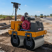 Mini-compacteur routier à double tambour personnalisé en usine, compacteur de sol compact et léger, rouleau à asphalte pour le compactage du sol
