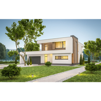Villa préfabriquée de luxe moderne à deux étages, conforme aux normes australiennes, construction rapide avec structure en acier et matériaux de conteneur