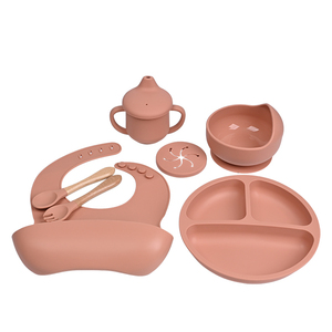 Ensemble d'alimentation pour bébé en <span class=keywords><strong>silicone</strong></span> certifié CE CPC, sans BPA, non toxique, avec tasse à bec verseur, pour l'autonomie alimentaire, vaisselle pour enfants - Product Image 3