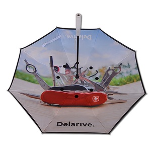 Paraguas Recto Moderno de 23 Pulgadas con LED de Diseño, Luz Intermitente, Impermeable, Estructura de Fibra de Vidrio, Control Manual, Ideal para Regalos Empresariales - Product Image 4