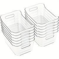 Bestverkochte transparante plastic Yuanbao-vormige stapelbare draagbare enkellaags groente- en fruitorganizer voor de koelkast