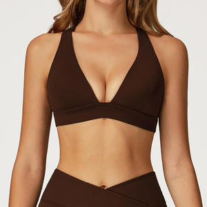 Reggiseno sportivo JY a vita alta, personalizzabile, di nuova tendenza, per donna, effetto seconda pelle, per corsa all'aperto, yoga e <span class=keywords><strong>fitness</strong></span>, con schiena incrociata. - Product Image 3