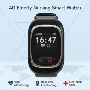 นาฬิกาอัจฉริยะสำหรับผู้สูงอายุ พร้อมฟังก์ชั่นติดตาม GPS 4G วัดอัตราการเต้นของหัวใจ ระบบติดตามแบบง่าย แอปพลิเคชั่นสำหรับศูนย์ดูแลผู้สูงอายุ ตั้งค่า G-Fence โทรฉุกเฉิน SOS  รองรับซิมการ์ด - Product Image 1