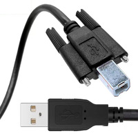 Cable de Impresión USB 2.0 con Tornillo y Puerto Cuadrado para Impresora, Conductor de Cobre