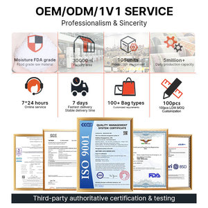 Stampa digitale personalizzata imballaggio in plastica laminata cerniera di frutta secca Stand up Pouch foglio di alluminio con chiusura a Zip borsa Mylar - Product Image 5