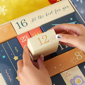 Fancy custom christmas advent calendar box paper advent calendar gift box