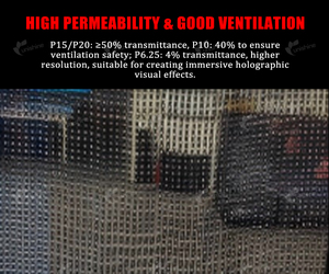 Tùy chỉnh sáng tạo ma thuật Rèm Lưới Màn hình <span class=keywords><strong>LED</strong></span> linh hoạt trong suốt sân khấu thanh lịch Backdrop <span class=keywords><strong>LED</strong></span> hiển thị - Product Image 6