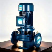 Pompe d'alimentation verticale en ligne en acier inoxydable de haute qualité 1-5,5 CV, pompe de circulation d'eau HT à commande entièrement automatique pour chauffage centralisé