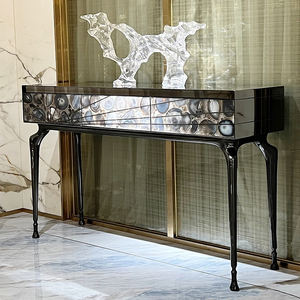 เฟอร์นิเจอร์อัญมณีธรรมชาติอาเกตหินแผงลิ้นชักโลหะตู้ห้องโถงทางเข้า - Product Image 3