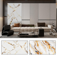 Paneles de Pared de PVC con Diseño de Mármol Blanco, Revestimiento UV, Ecológicos, Impermeables, Decorativos