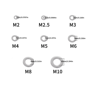 ชุดแหวนรองสแตนเลสทรงกลมแบน SITAI 125 ชิ้น หนา 1 มม. ขนาด M2 ถึง M10 ชุดแหวนรองอุตสาหกรรม - Product Image 2