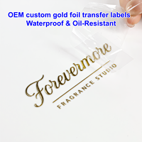 Autocollants de transfert en feuille d'or de luxe personnalisés OEM directement de l'usine - Autocollants de transfert mats/brillants pour flacons de parfum