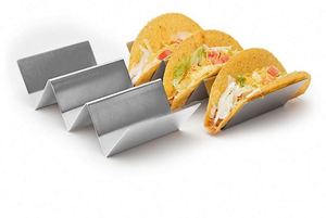 Support de tacos en acier inoxydable, plateau de présentation pour tortillas et crêpes mexicaines, idéal pour les tacos mexicains - Vente chaude - Product Image 3