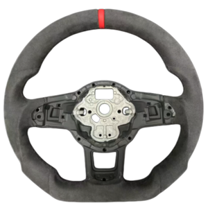 Volante Personalizado Completamente Recubierto en Alcántara para <span class=keywords><strong>Volkswagen</strong></span> CC Magotan Golf 6 7 R MK6 MK7 MK7.5 Polo Tiguan Passat GTI VW Bora <span class=keywords><strong>Caddy</strong></span> - Product Image 6
