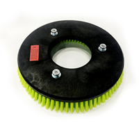 Brosse de nettoyage industrielle rotative à disque rond en nylon pour balayeuse de voirie, machine à nettoyer les sols OEM