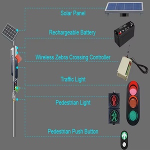 Botón de Señalización de Tráfico LED para Cruce Peatonal con Interruptor Magnético, Guía el Tráfico para Pasillos Peatonales - Product Image 2