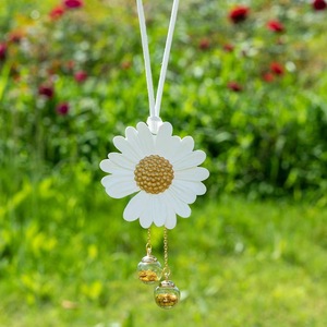 Diffuseur de parfum pour voiture à clipser sur grille d'aération, fleur en cristal suspendue, parfum longue durée pour rétroviseur, ornements de voiture - Product Image 2