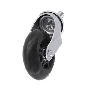<span class=keywords><strong>Roulettes</strong></span> amortissantes pour meubles, capacité de charge 50 kg, en PU avec roulement à billes, finition noire électrophoretique - Product Image 2