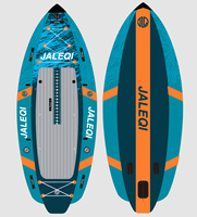 Planche à pagaie gonflable pour la pêche, taille adulte, pliable, planche à pagaie pour le surf, avec trois chambres à air