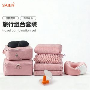 U-Shaped Travel Pillow <b>Memory</b> <b>Foam</b> Neck Support 28x26x14cm Portable Airplane Sleeping Pillow For Comfortable Rest - Product Image 3