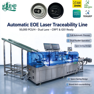 Máquina de Marcado Láser para Producción de Tapas de Bebidas, Marcado Láser de Fibra y Equipo de Rechazo Automático de Códigos Difusos Duplicados - Product Image 1