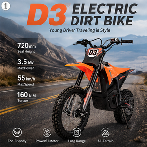 Bicicleta Eléctrica HEZZO D3 2025 para Adolescentes, 60V 3500W, Motor Central, Neumáticos Todoterreno de 14 Pulgadas, 27Ah 180Nm, para Jóvenes - Product Image 1
