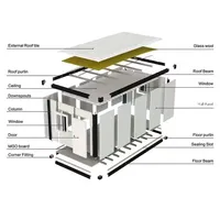 Kiosque de vente moderne et compact en conteneur modulaire avec fenêtres ouvrantes, unité de café préfabriquée pour supermarché, centre commercial, événements extérieurs