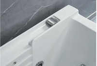 Baignoire autoportante en acrylique avec drain, directement de l'usine, pour projets résidentiels, hôteliers et hospitaliers